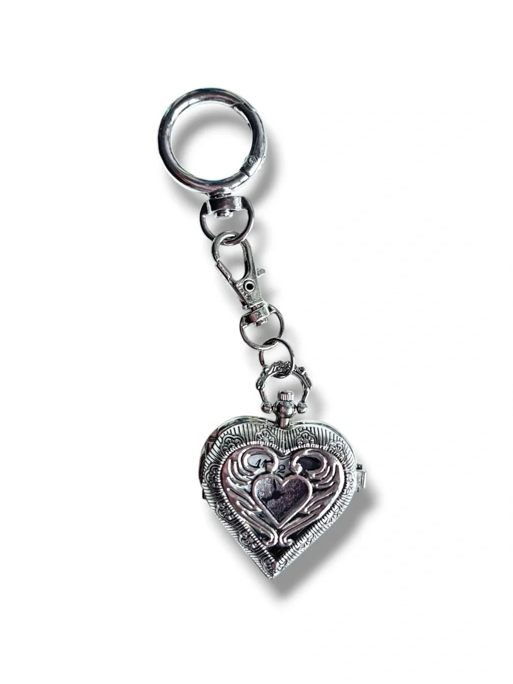 Urban outfitters Silver Heart Locket Keychain Accessory
